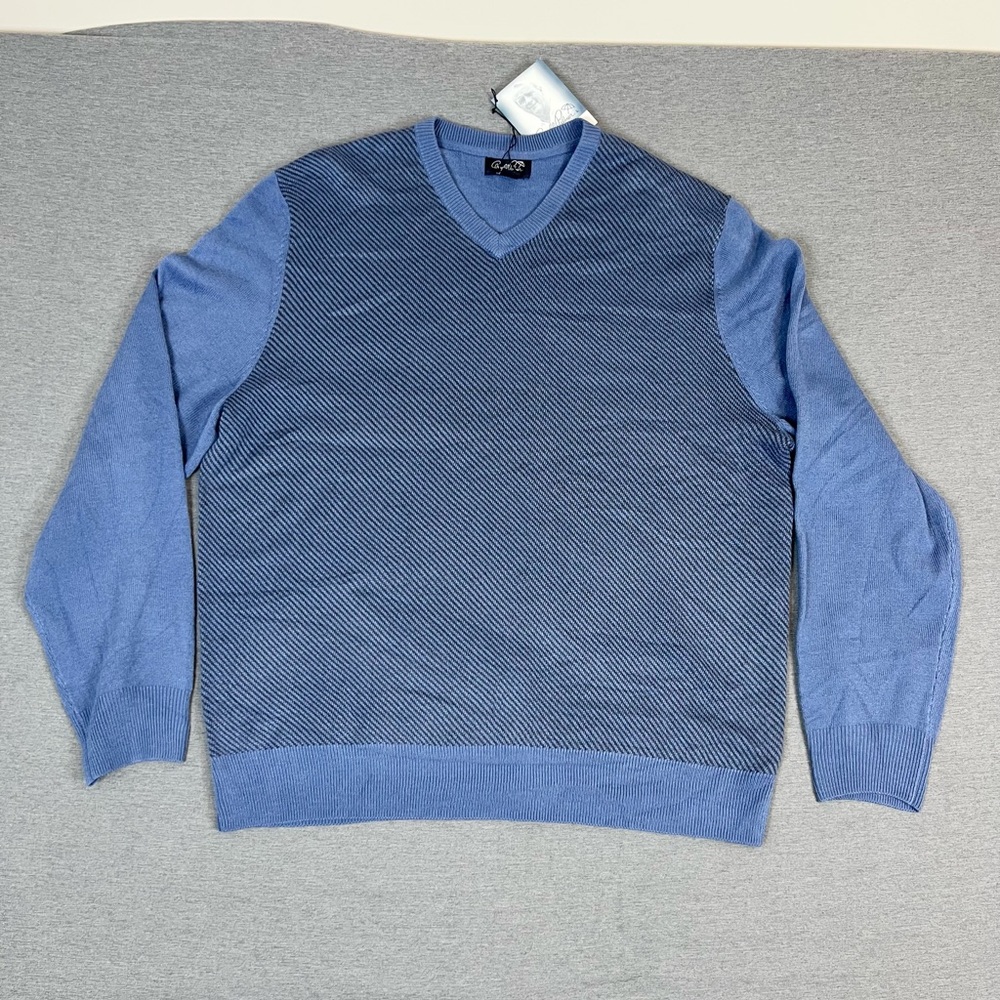 Arnold Palmer Blue V-Neck knit Sweater